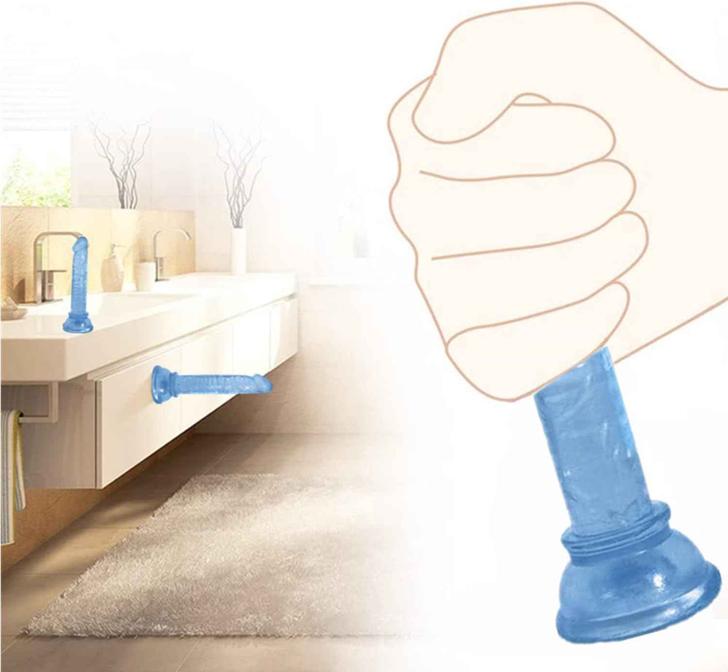 Generic Realistic Silicone Dildo Flexible Curved Shaft with Suction Cup