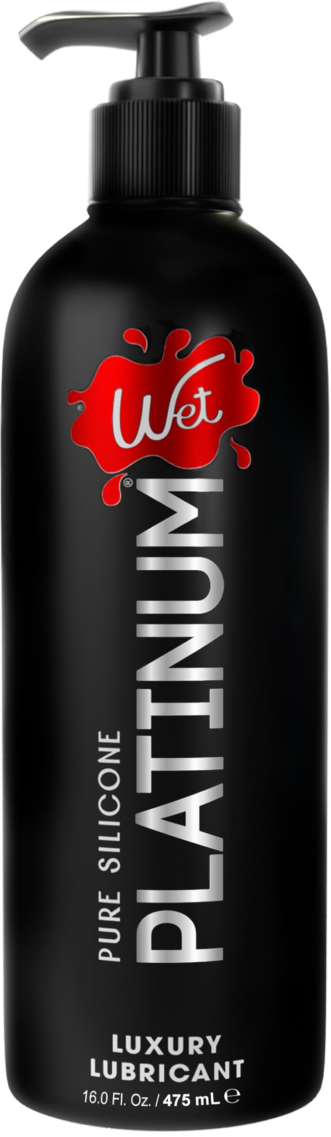 Wet Platinum Silicone Based Lube, Ultra Long Lasting Premium Personal Luxury Lubricant, Men Women & Couples Condom Compatible Water Resistant Non Sticky