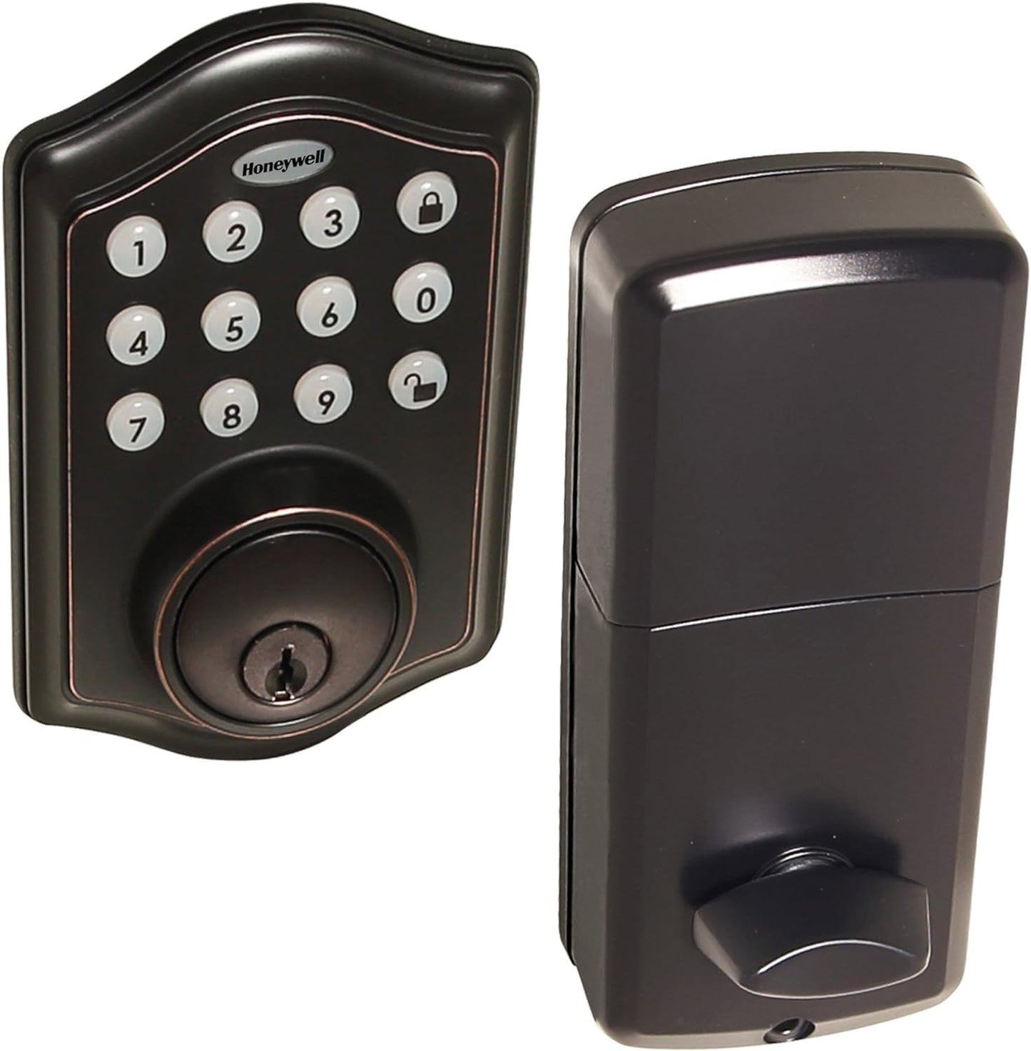 Honeywell Safes & Door Locks - Electronic Entry Deadbolt with Keypad, 2.9 x 2 x 6.2 inches