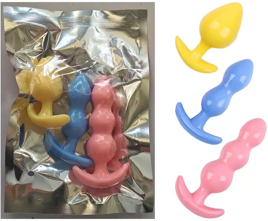 3Pcs Anal Butt Plug for Beginner Anal Training Kit Anal Toys for Men Different Sizes Adult Anal Sex Toy for Men Women Masturbation Unisex Anal Toy Set