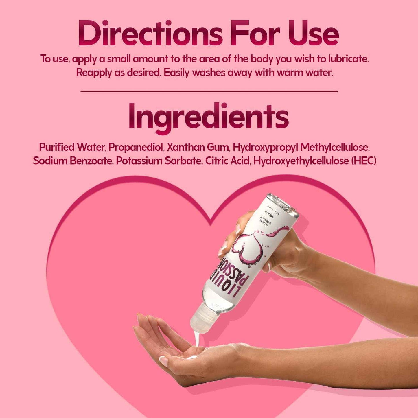 Liquid Passion Natural Water-Based Personal Lube, 8 Fl Oz