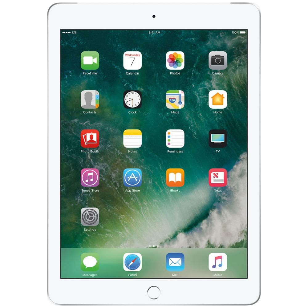 Apple iPad with WiFi, 32GB, Silver (2017 Model) (Refurbished)