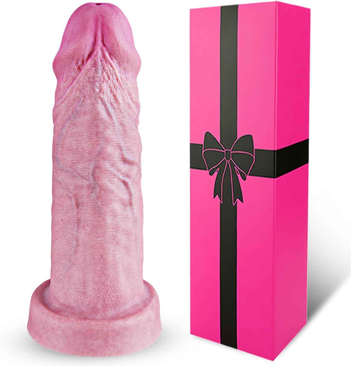 hainuo Soft Liquid Silicone Realistic Dildo Suction Cup 8-10 Inch
