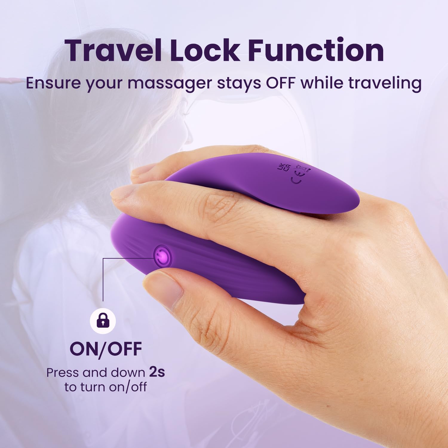OCEANSUN Soft Finger Massage Ball, Waterproof Rechargeable Mini Massage Tool