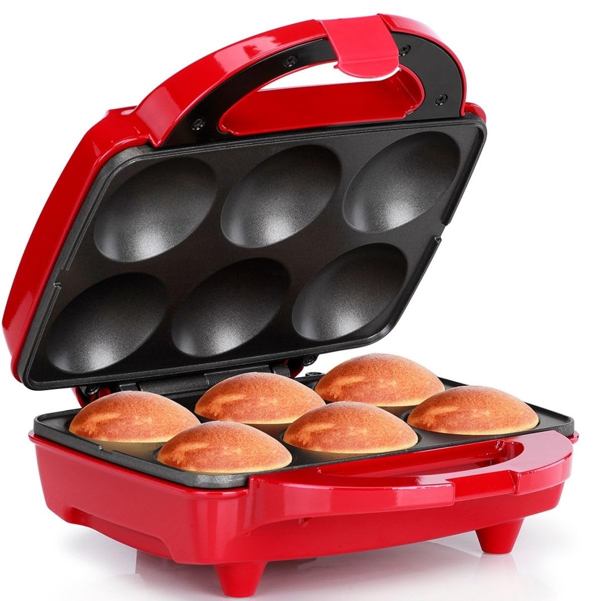 Holstein Housewares - Non-Stick Cupcake Maker, Teal - Makes 6 Cupcakes, Muffins, Cinnamon Buns, and more for Birthdays, Holidays, Bake Sales or Special Occasions