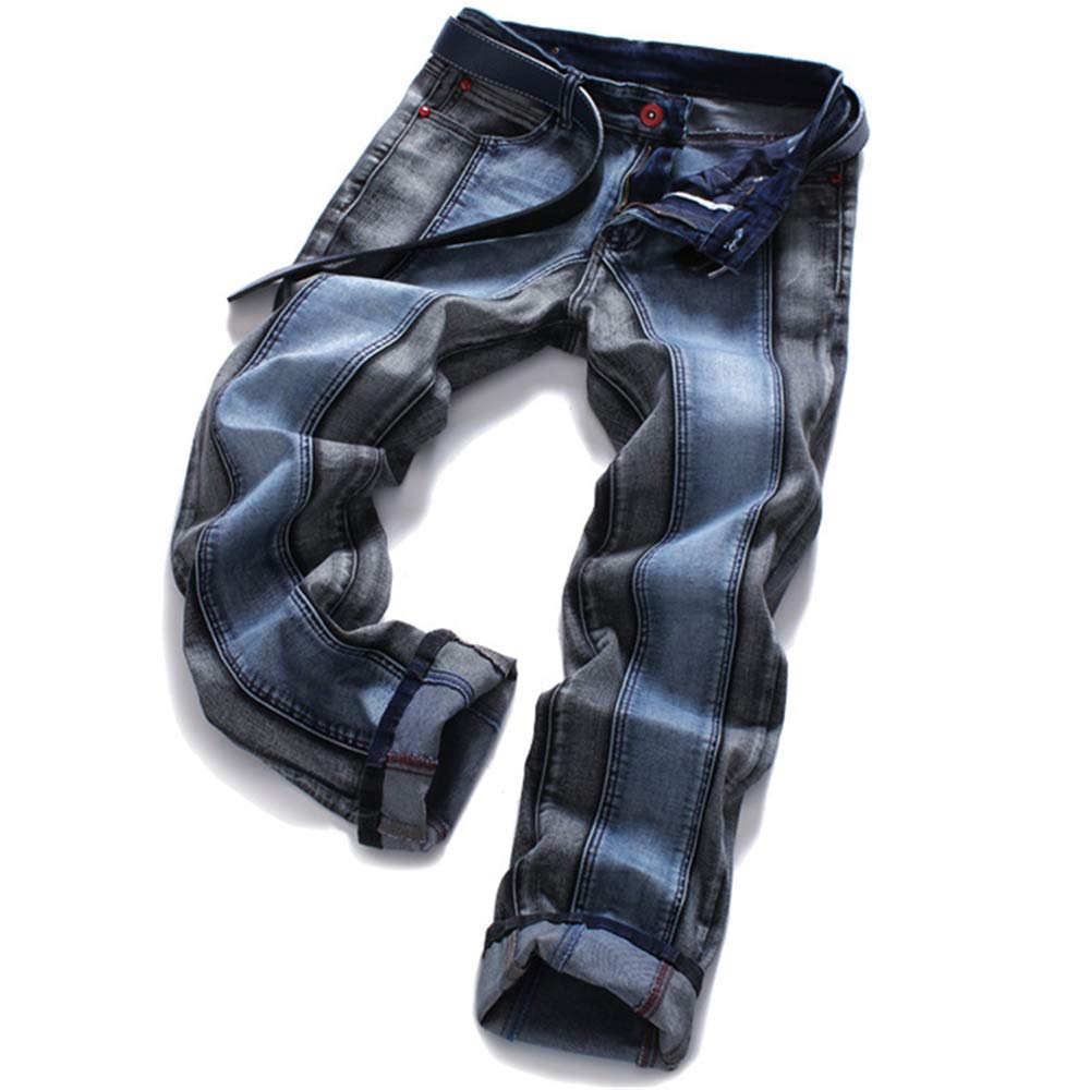 AITITIA Men's Ripped Regular Fit Jeans