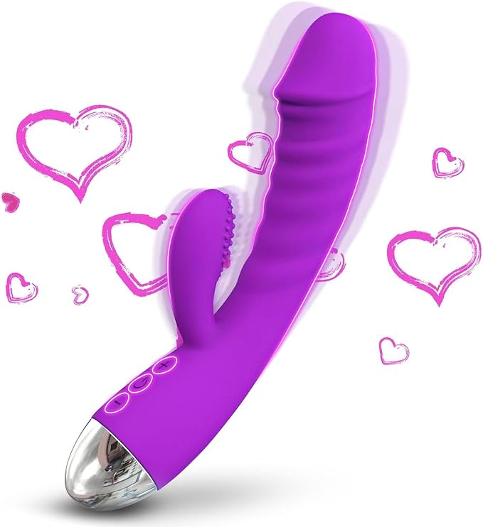 VIBBRTE Silicone Thrusting Pleasure Toy 10 Modes Waterproof Purple