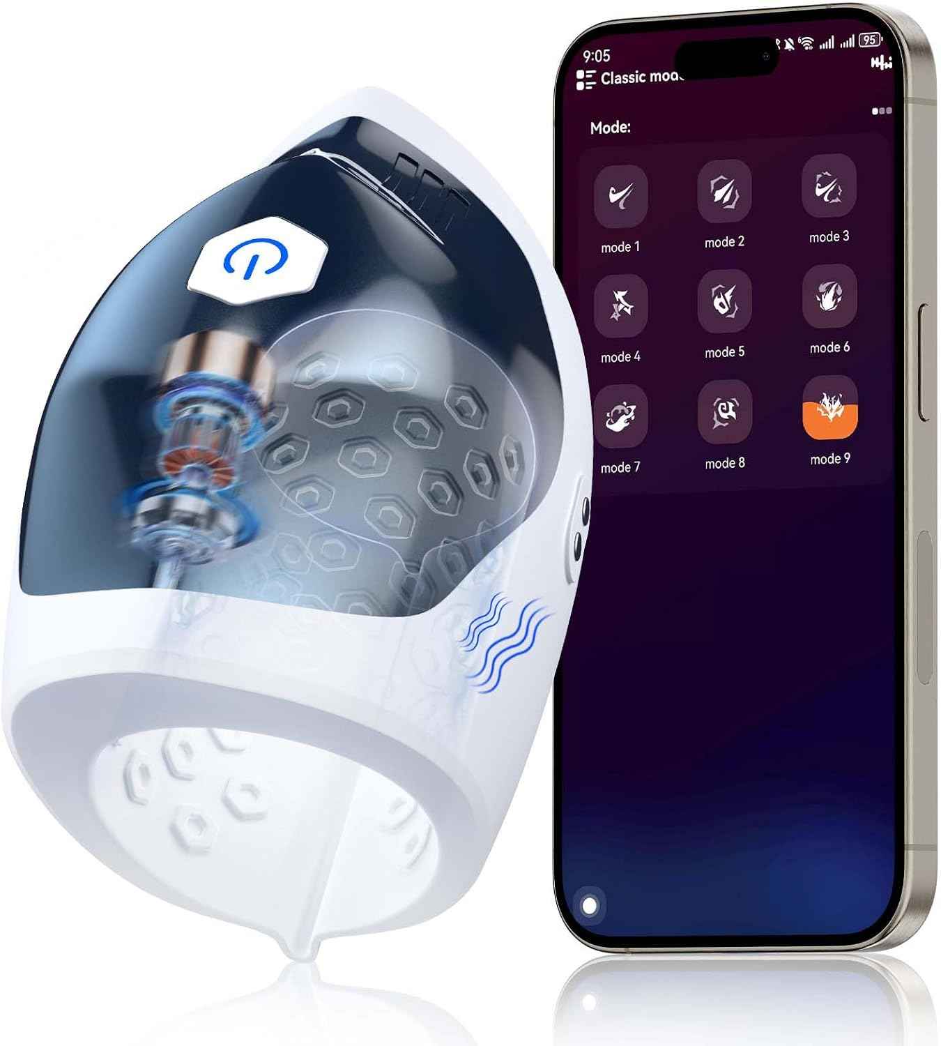 Male Masturbator Penis Vibrator Training - FunPlan Vibrating Stroker with 10 Vibration Modes, Sex Machine Blowjob Masturbators for Cock Glans Stimulation, Adult Sex Toys for Men or Couples Pleasure