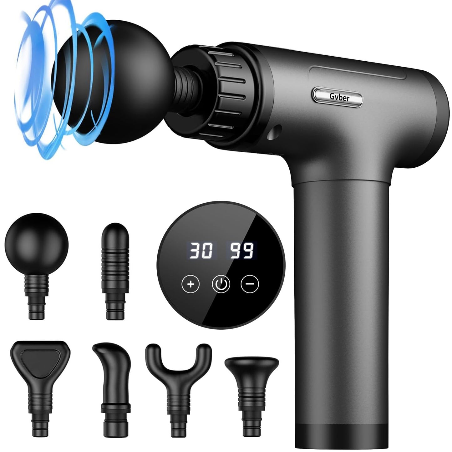 Gvber Massage Gun Deep Tissue，6 Attachments