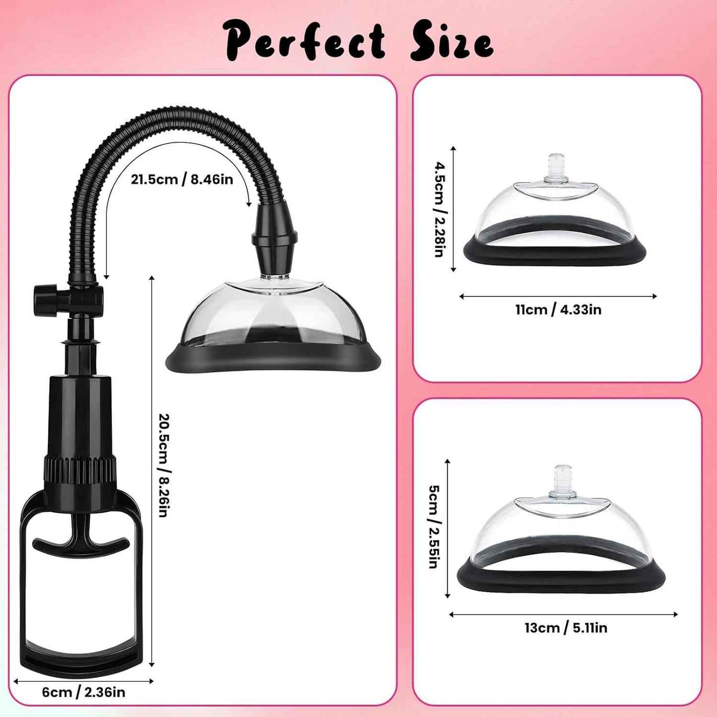 Pussy Pump Sexual Enhancers Sex Toys for Women, Manual Vagina Pump Clit Pump for Intense Stimulation, Adult Toys Clitoral Stimulator to Increases Sensation and Enhances Sexual Pleasure Tools for Women