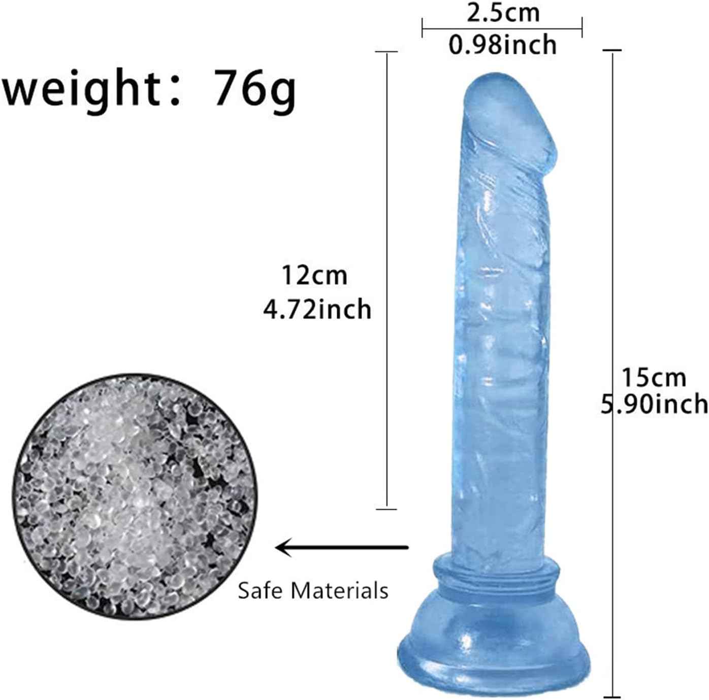 Generic Realistic Silicone Dildo Flexible Curved Shaft with Suction Cup