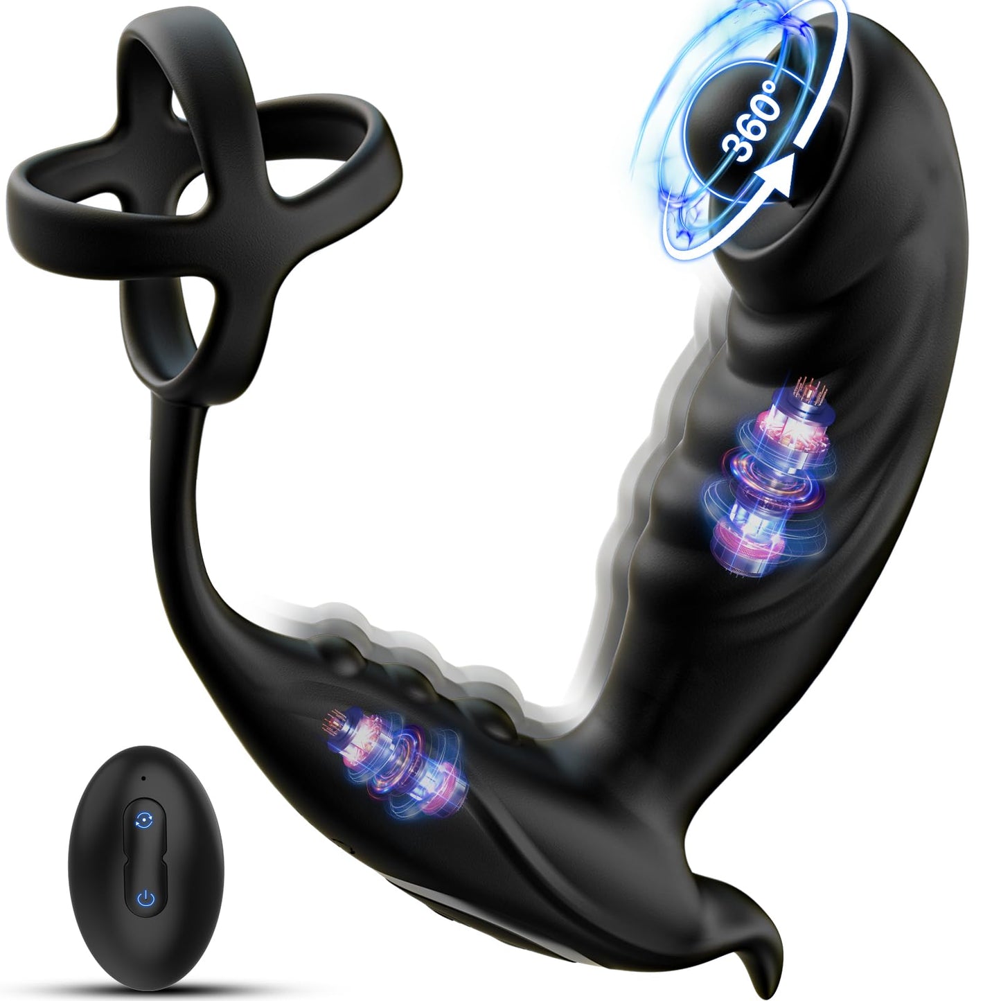 BEISAR Vibrating Prostate Massager Stick, Butt Plug Adult Anal Toys Male Sex Toys for Men Beginner Experienced User Women Sex Toy with Dual 10 Vibrating Anal Vibrator G Sopt Dildo
