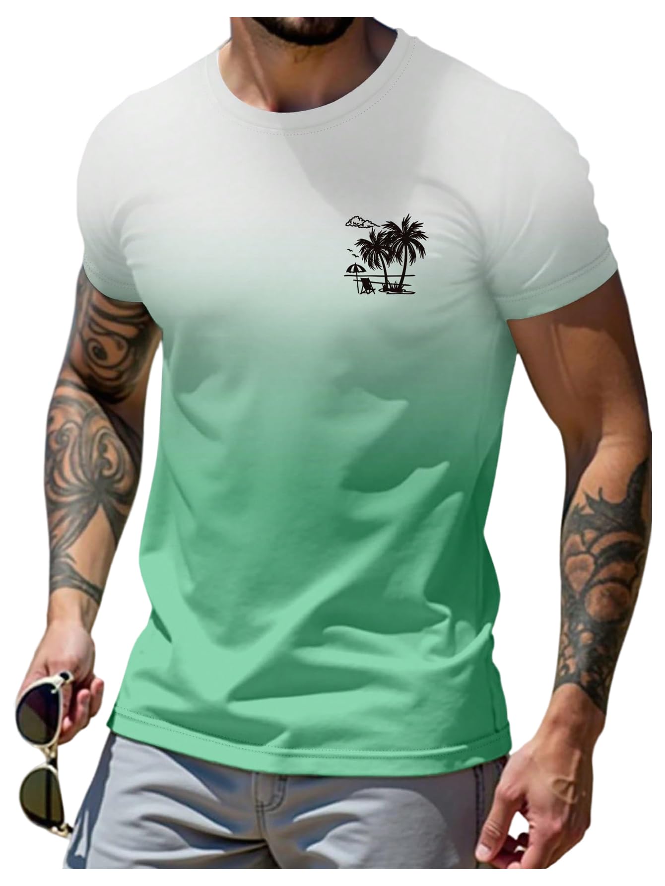SOLY HUX Men's Short Sleeve Graphic Tees Summer Crewneck Top Shirt Beach Vacation T-Shirts