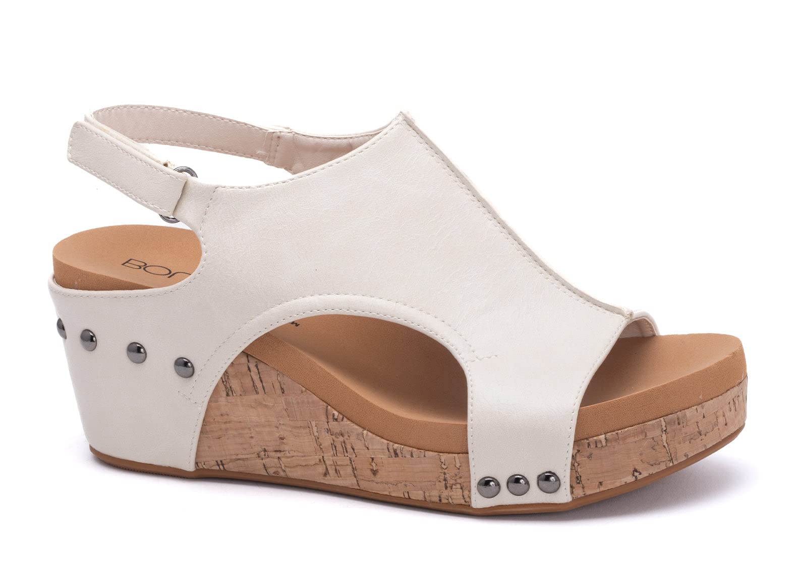 Corkys Footwear Womens Carley Wedges, Featuring Corkys EVA Foam Cushioned Insoles, A 2.5 Inch Heel, Lightweight For All Day Wear, And Hook And Loop Closure