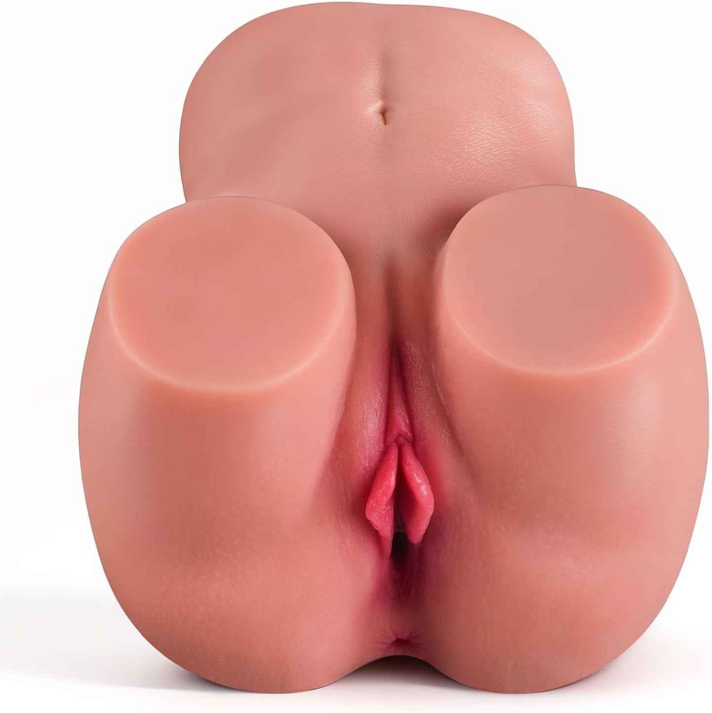 Pocket Pussy 2.05LB Small Ass Sex Doll Male Sex Toys for Men Realistic Male Masturbator Hand Size Torso Butt Stroker Ass with Viginal and Tight Anal Chanel (2.05LB)