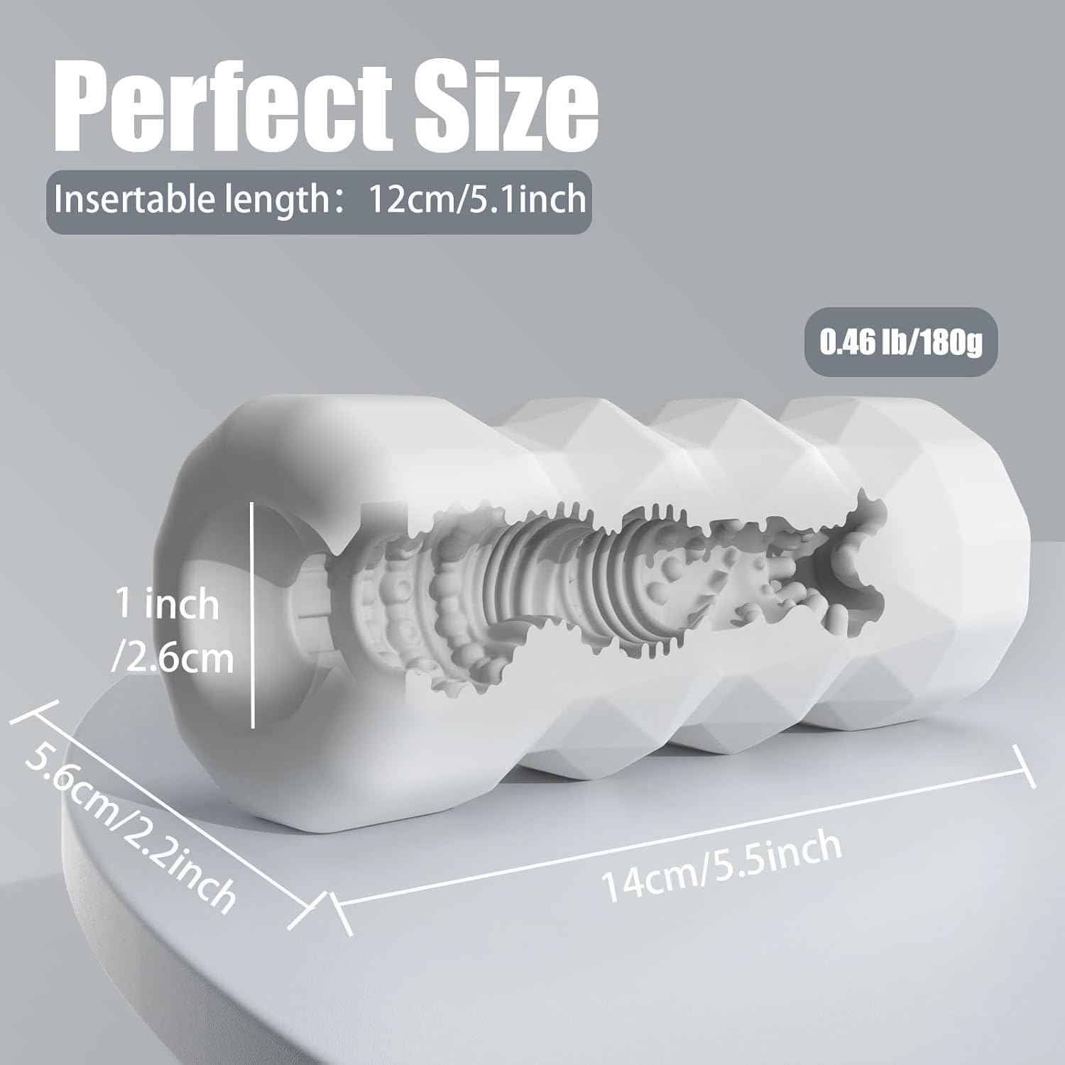 Male Masturbator Sex Toys - Pocket Pussy Stroker, TPE Male Masturbation Sleeve with 3D Textured, Penis Training Blowjob Sex Toy for Men with Storage Box