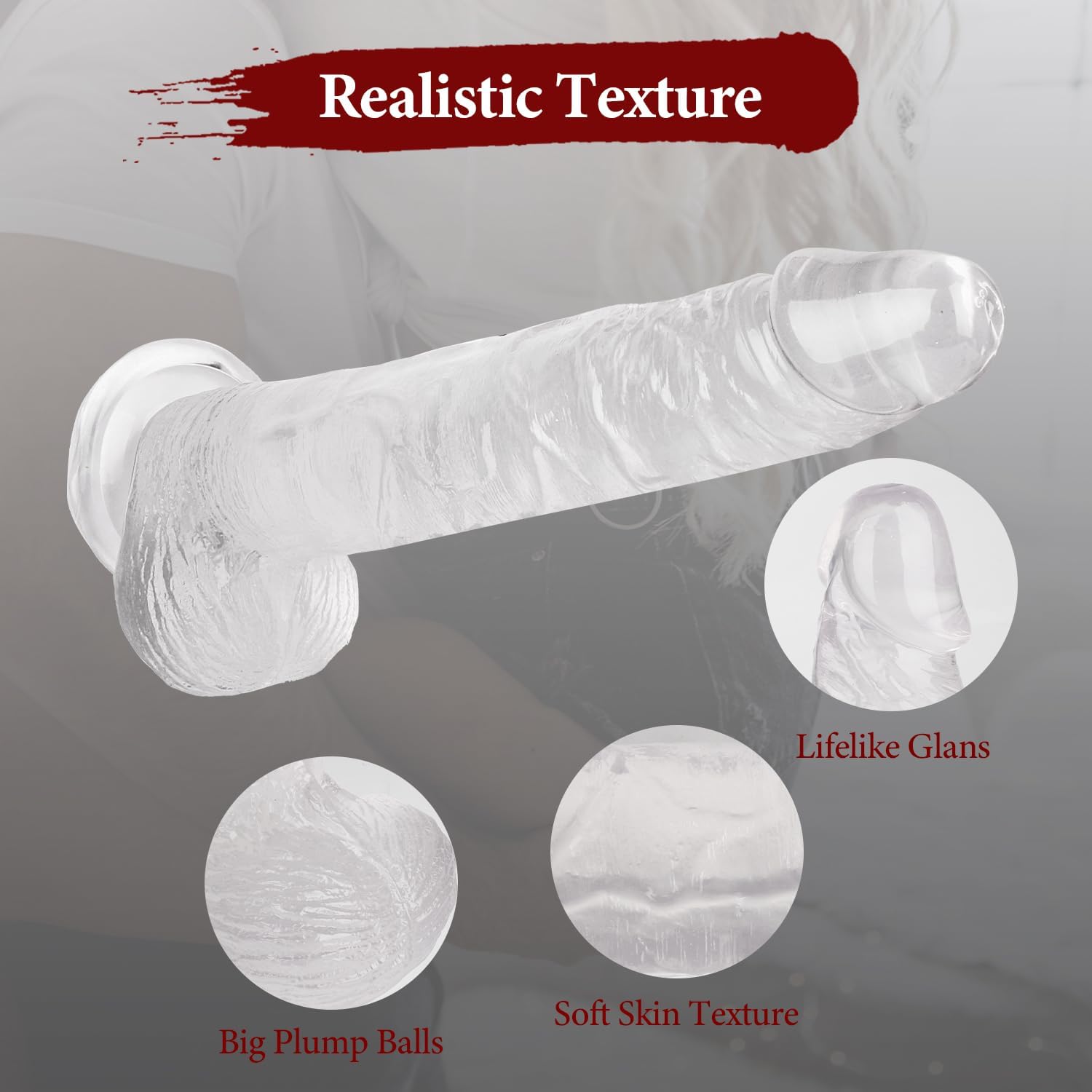 Veatrylove Lifelike TPE Dildo 11.61 Inch with Suction Cup