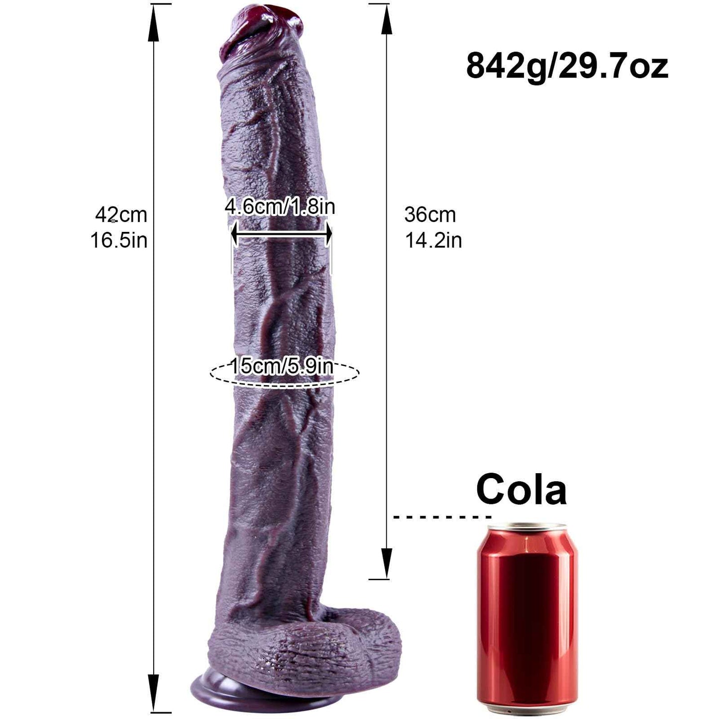 16.5 inch Giant Extra Long Dildo, Realistic Silicone Thick Dildo with Strong Suction Cup