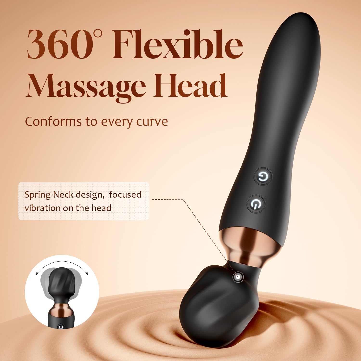 MOOLIGIRL Sex Toys Women, Vibrator Wand Clitoral Stimulator Dildo with 24 Vibration Patterns, Adult Sex Toy, Cordless & Waterproof Wand Massager for Solo & Couple Full-Body Stimulation