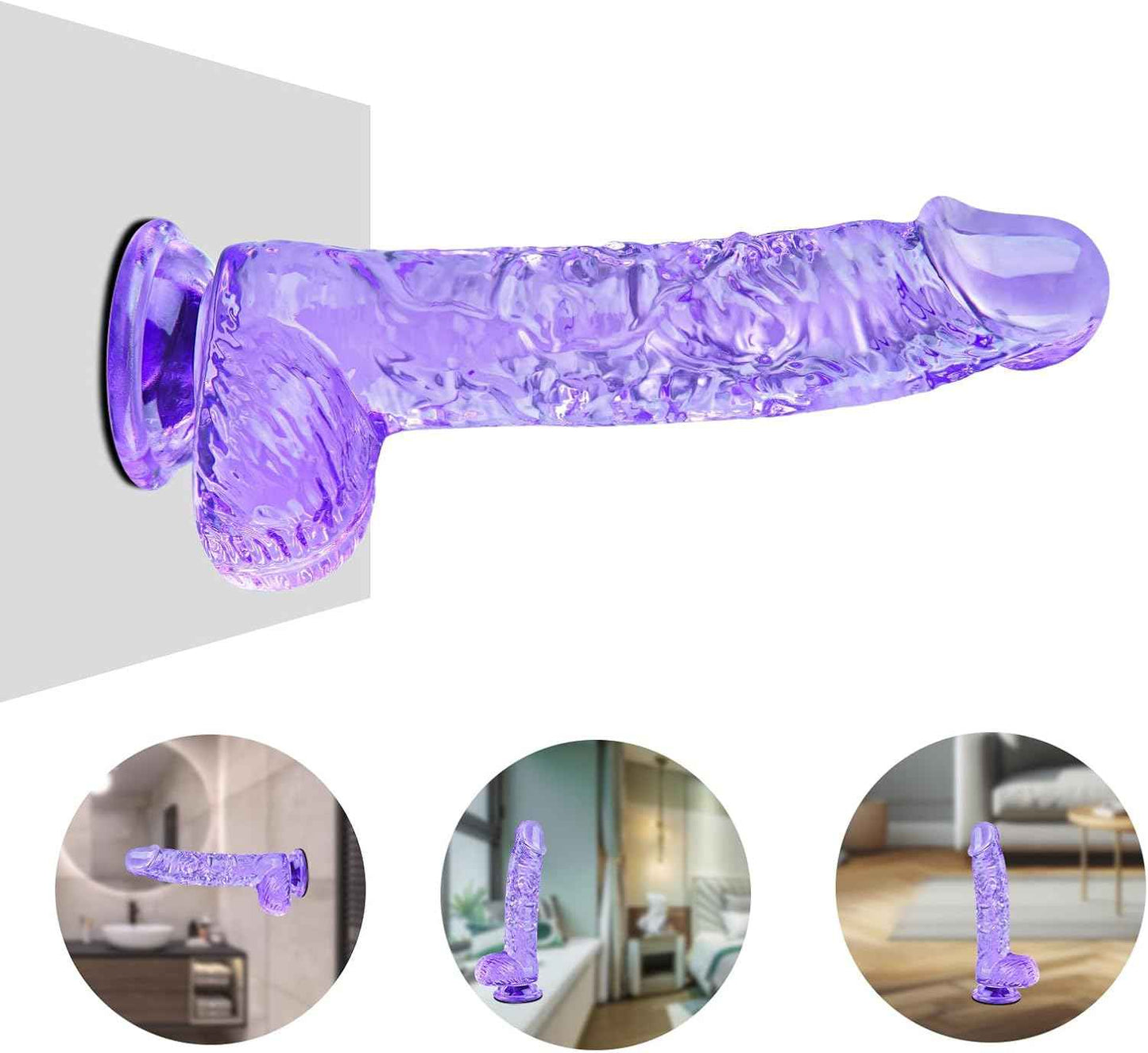Umania Realistic 6.4-inch Dildo with Suction Cup Purple