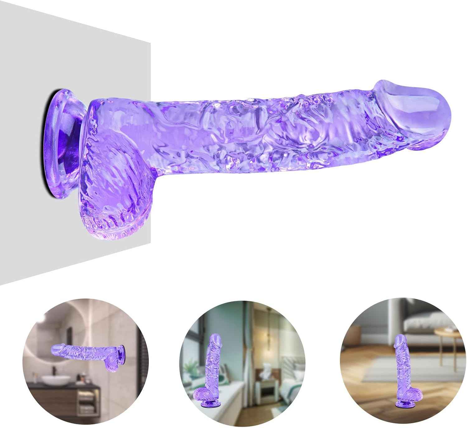 Umania Realistic 6.4-inch Dildo with Suction Cup Purple