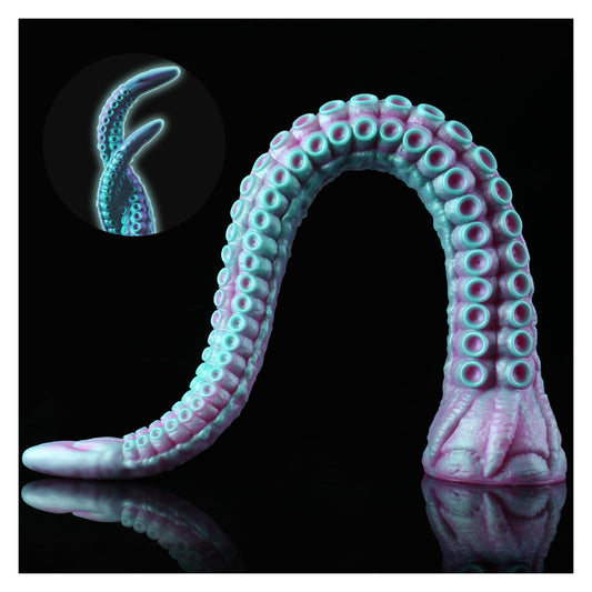 Tentacle Dildo Anal Sex Toys - Long Anal Dildos Fantasy Tentacle Toys with Strong Suction Cup, Silicone Monster Octopus Dildo Huge Butt Plug for Men Women Couples