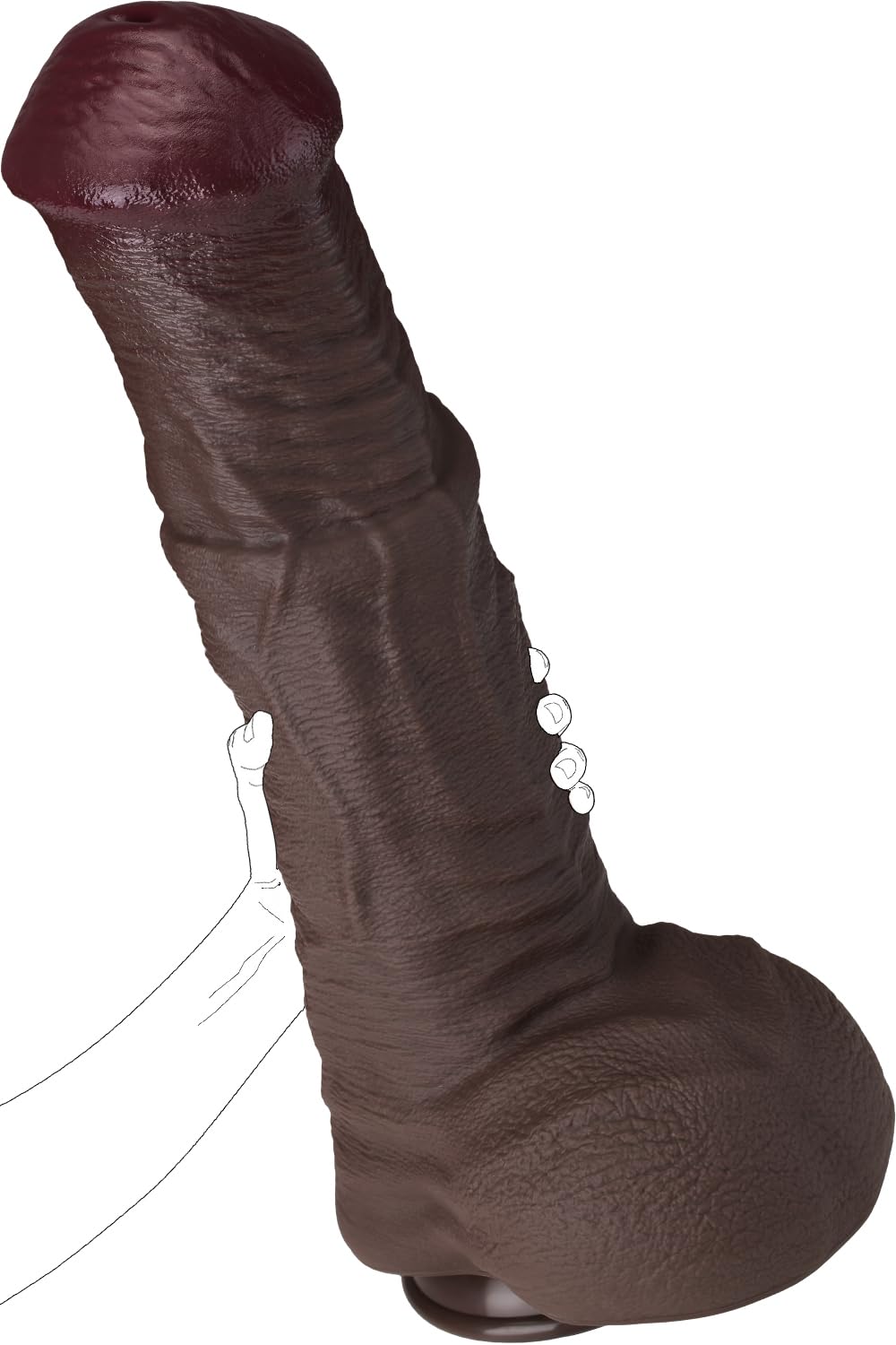 14.6 Inch Huge Thick Black Horse Dildo - 3.3'' Diameter Big Monster Fantasy Dildo, Realistic Silicone Long Massive Giant Dildos for Clitoral Vagina and Anal Stimulation, Adult Sex Toys for Men, Women