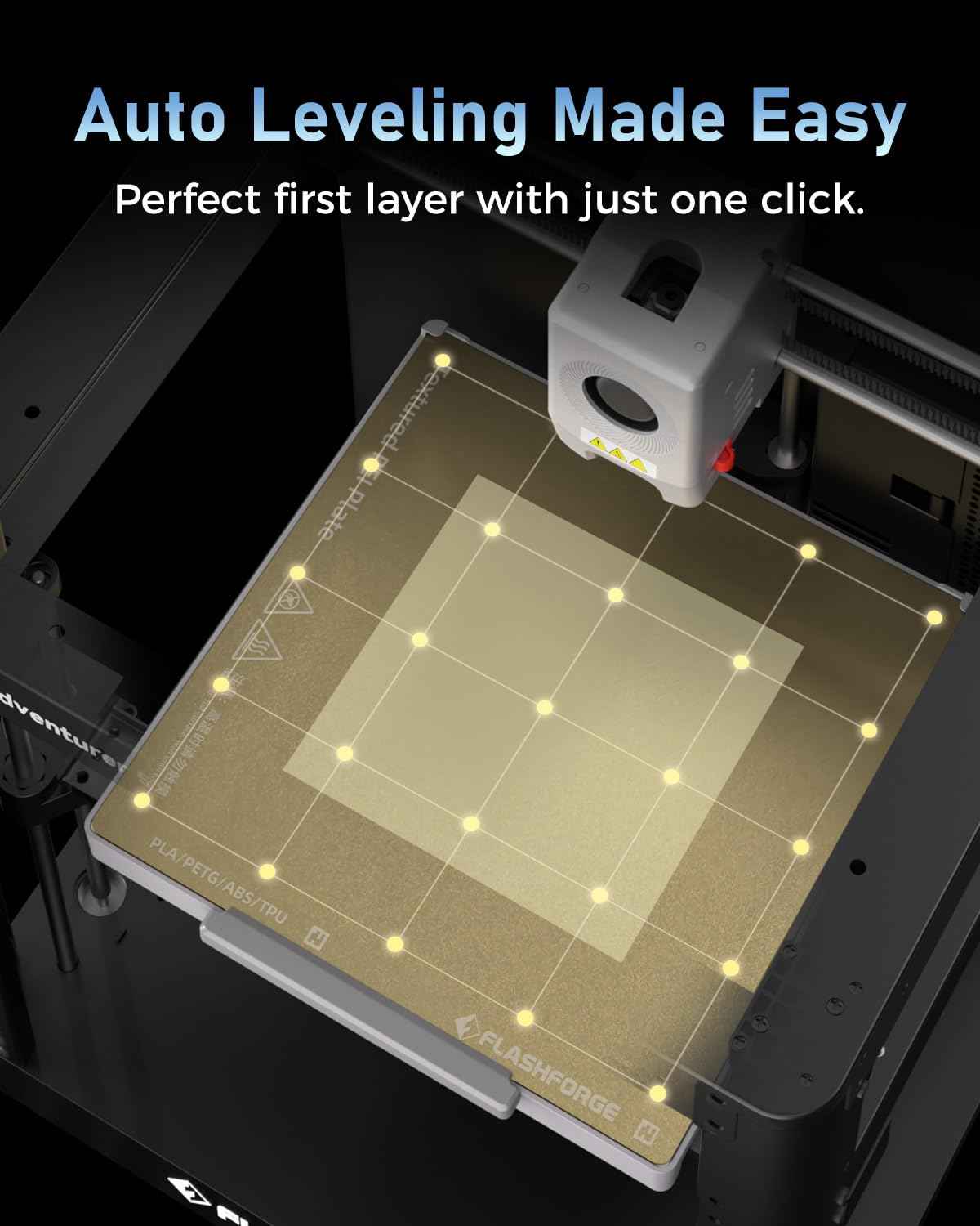 FLASHFORGE 3D Printer AD5 Series with Fully Auto Leveling, 600mm/s High Speed, Quick Detachable Nozzle, Core XY All Metal Structure, Print Size 220x220x220mm