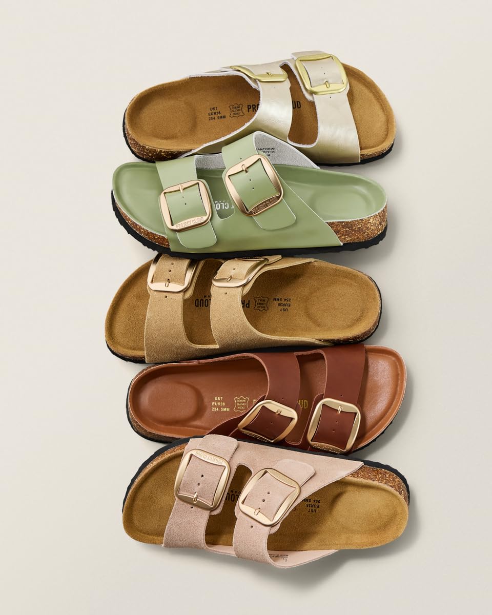 Project Cloud 100% Genuine Leather Flat Sandals for Women 2026 Comfortable Beach Essentials Womens Sandals Memory Foam Vacation Essentials Slides for Women Footwear (Santorini)