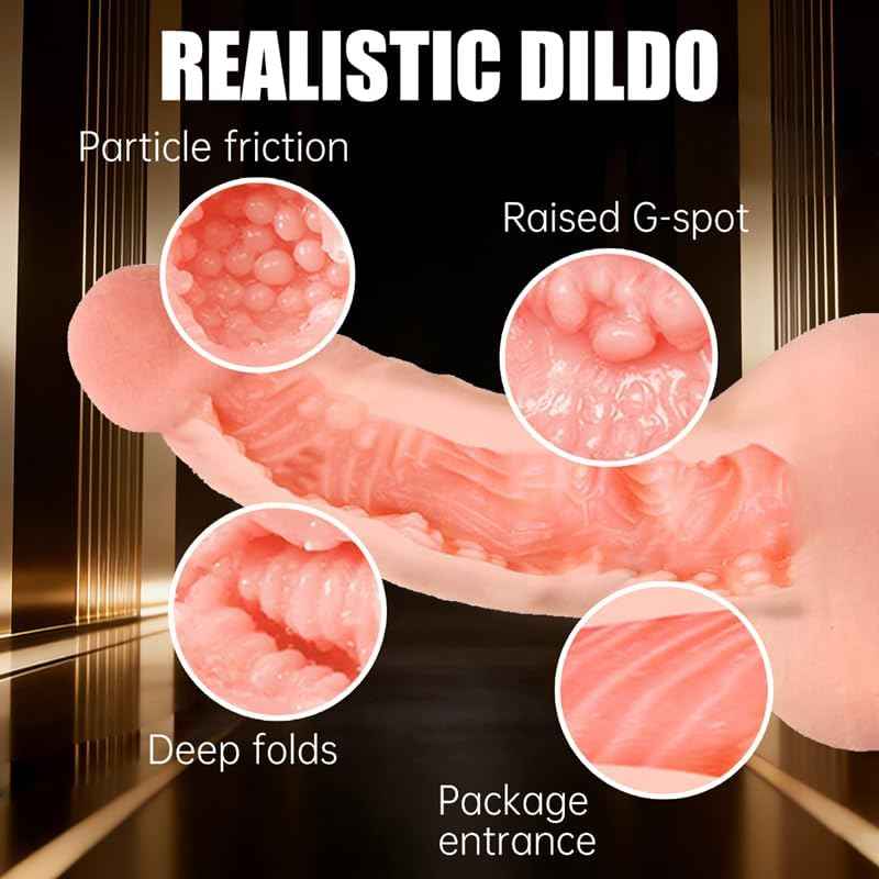 7Inch Realistic Dildo Male Masturbator with Pocket Pussy, Penis Sleeve Cock Sleeve Extender, Onahole Pocket Pussy for Men, Mens Stroker Adult Sex Toys for Man Masturbation