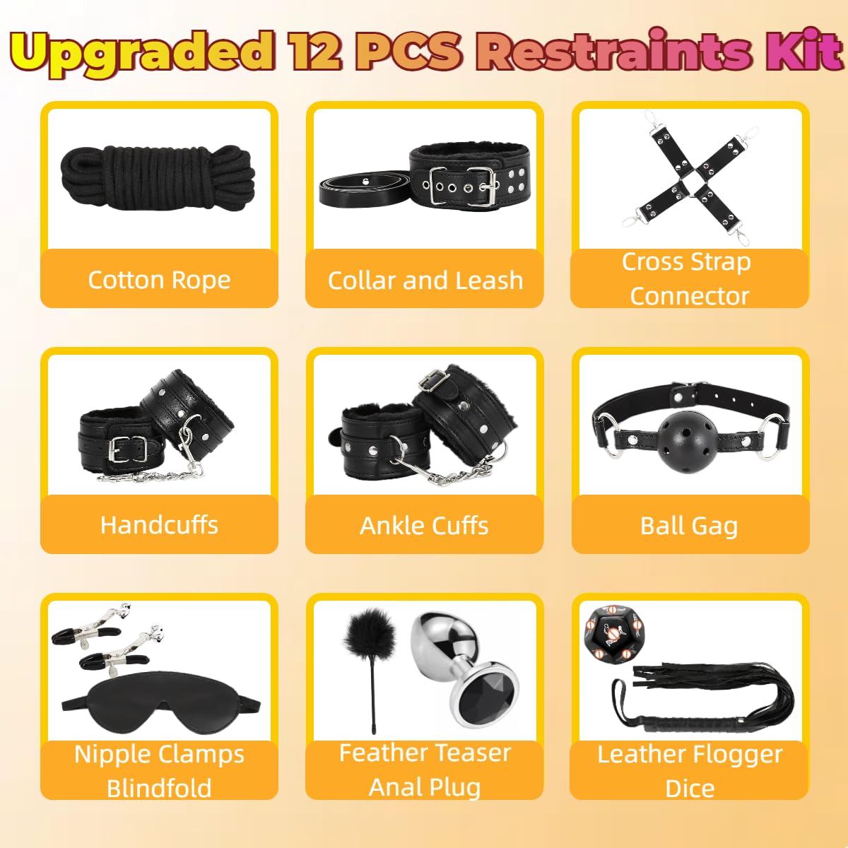 BDSM Bondage Restraint 11pcs Kits