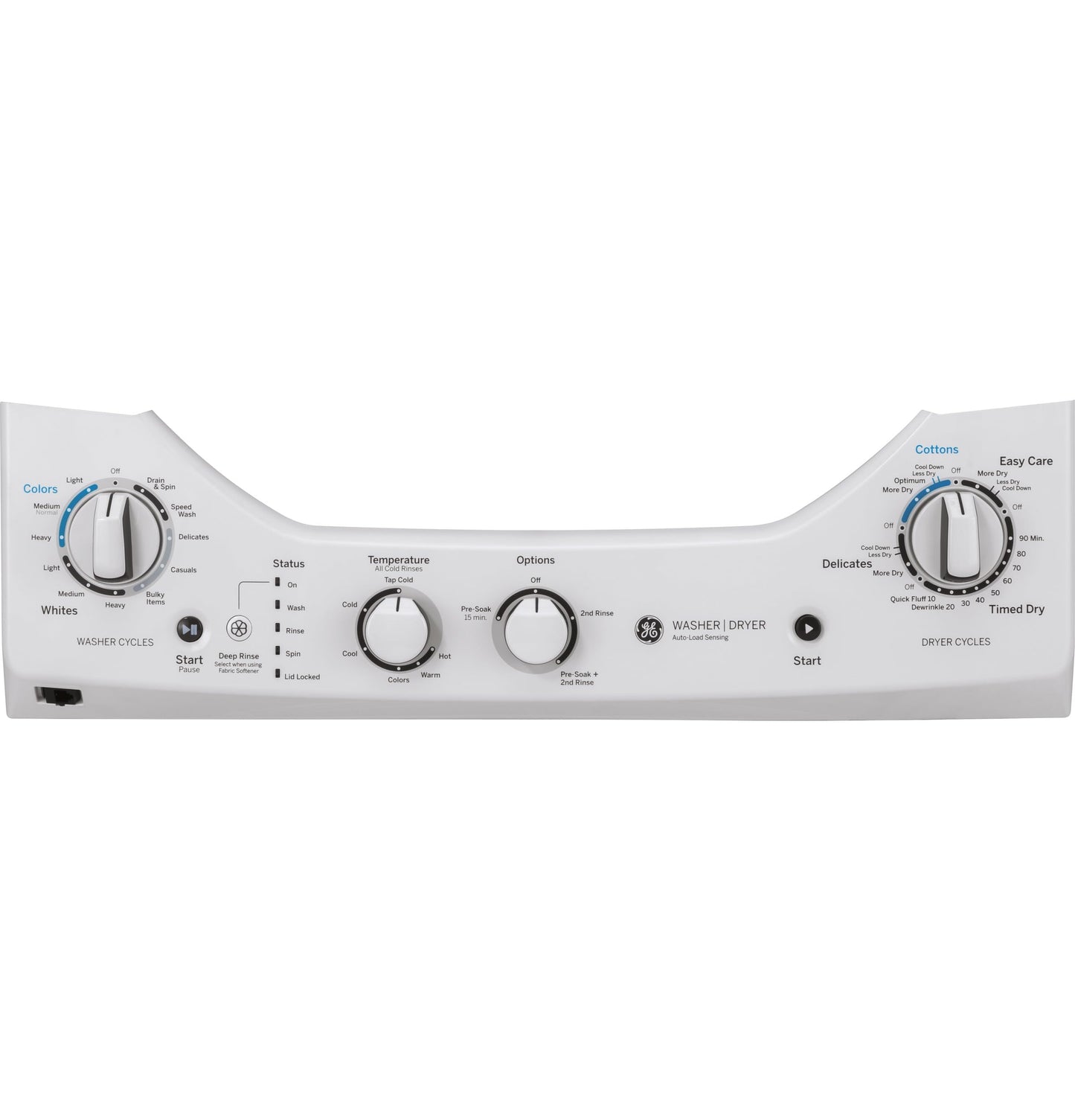 GE Unitized Spacemaker® 2.3 Cu. Ft. Washer and 4.4 Cu. Ft. Electric Dryer Laundry Center, 24-Inch, White – GUD24ESSMWW