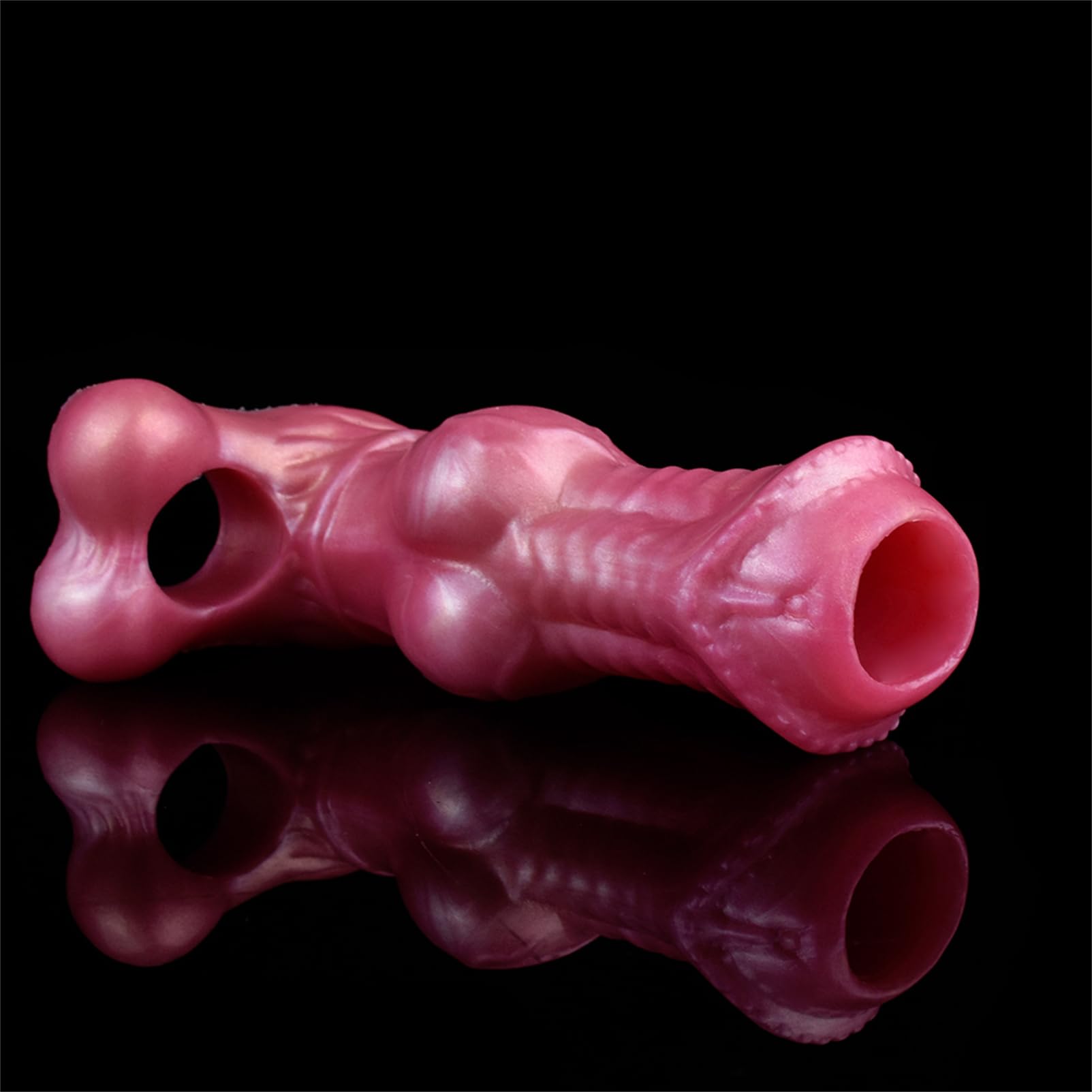 ZEEHUU Huge Knot Penis Sleeve Silicone Penis Enlarger Sleeve with Cock Ring Adult Sex Toy: Realistic Penis Extender Sleeve Men Sex Tool, Monster Penis Sheath for Men