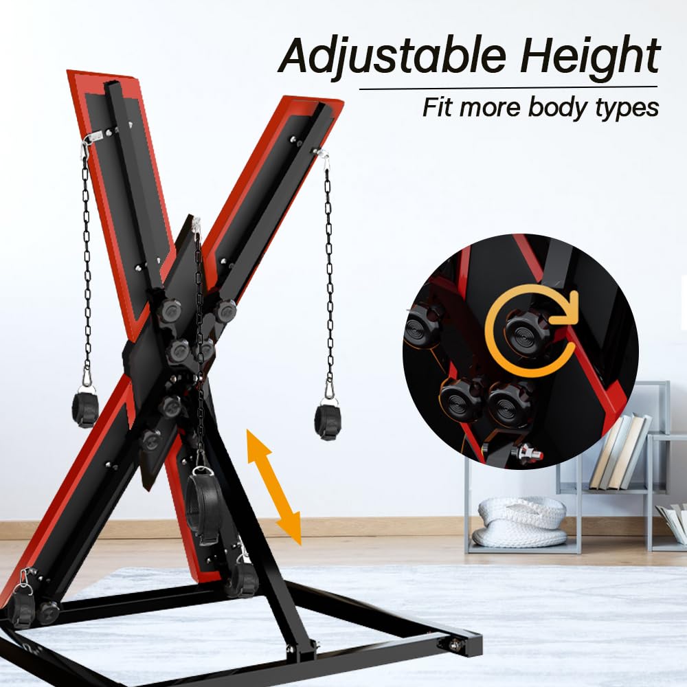 PLKO Adjustable X Frame Stand,Heavy-Duty Rack Stand,Large Play Equipment for Adult Couples,Supports Up to 330lbs,Ideal for Living Room, Bedroom or Outdoors