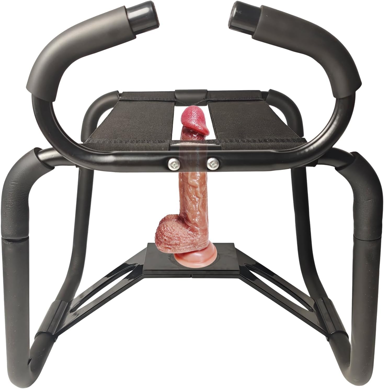 Dolltgoe Multifunction Sex Position Chair with Handrail Black