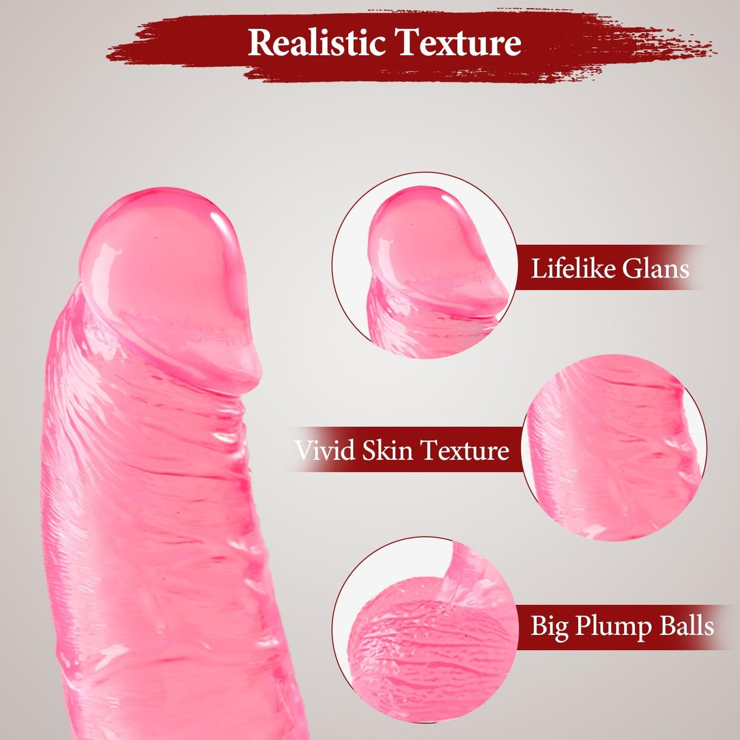 Veatrylove 10 Inch Realistic TPE Dildo with Suction Cup