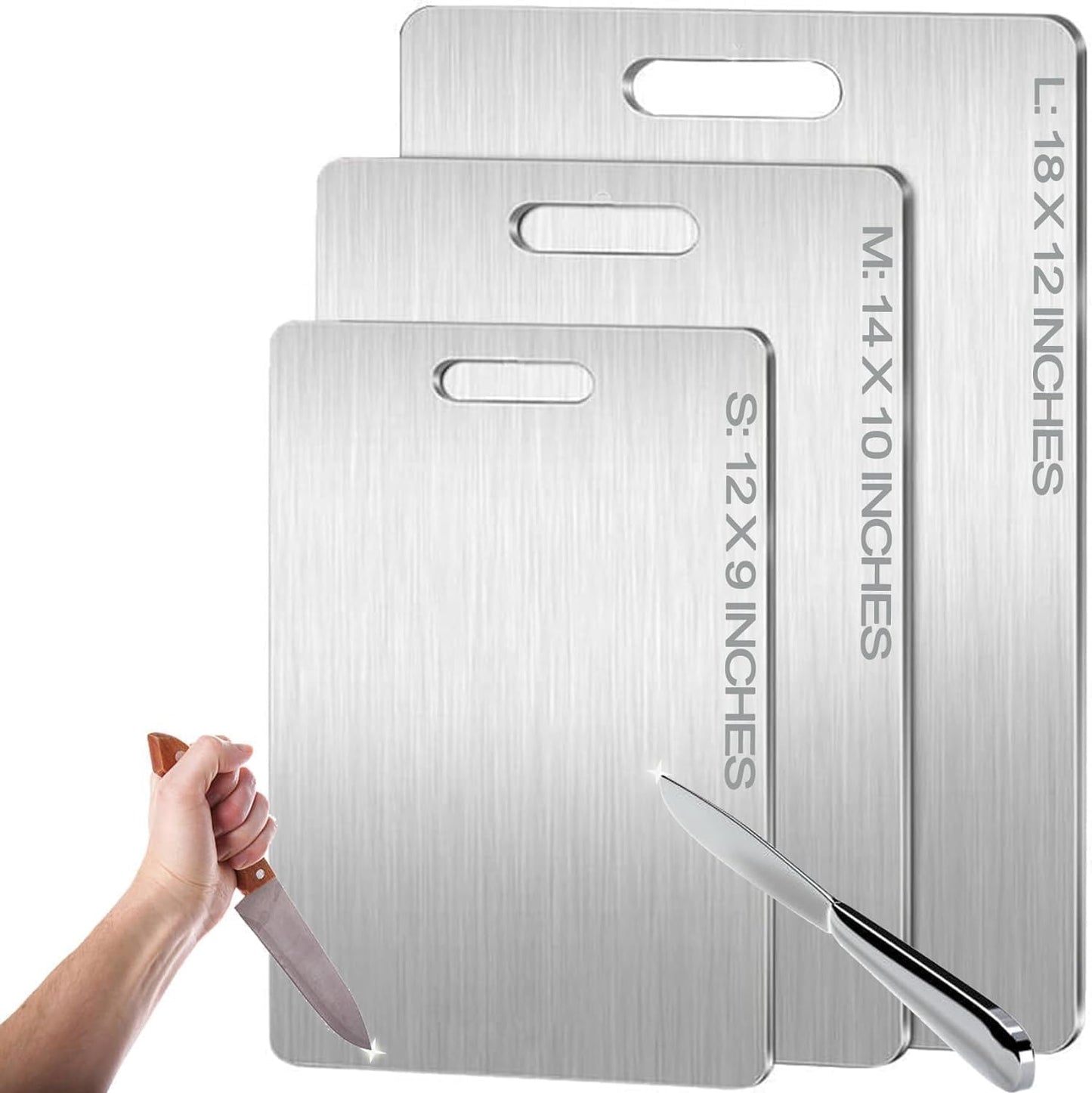 Titanium Cutting Board - 2025 New Upgrade 100% Pure Titanium Cutting Boards for Kitchen Double Sided Titanware Cutting Board,Hygiene Durable Dishwasher Safe Chopping Board,1PC