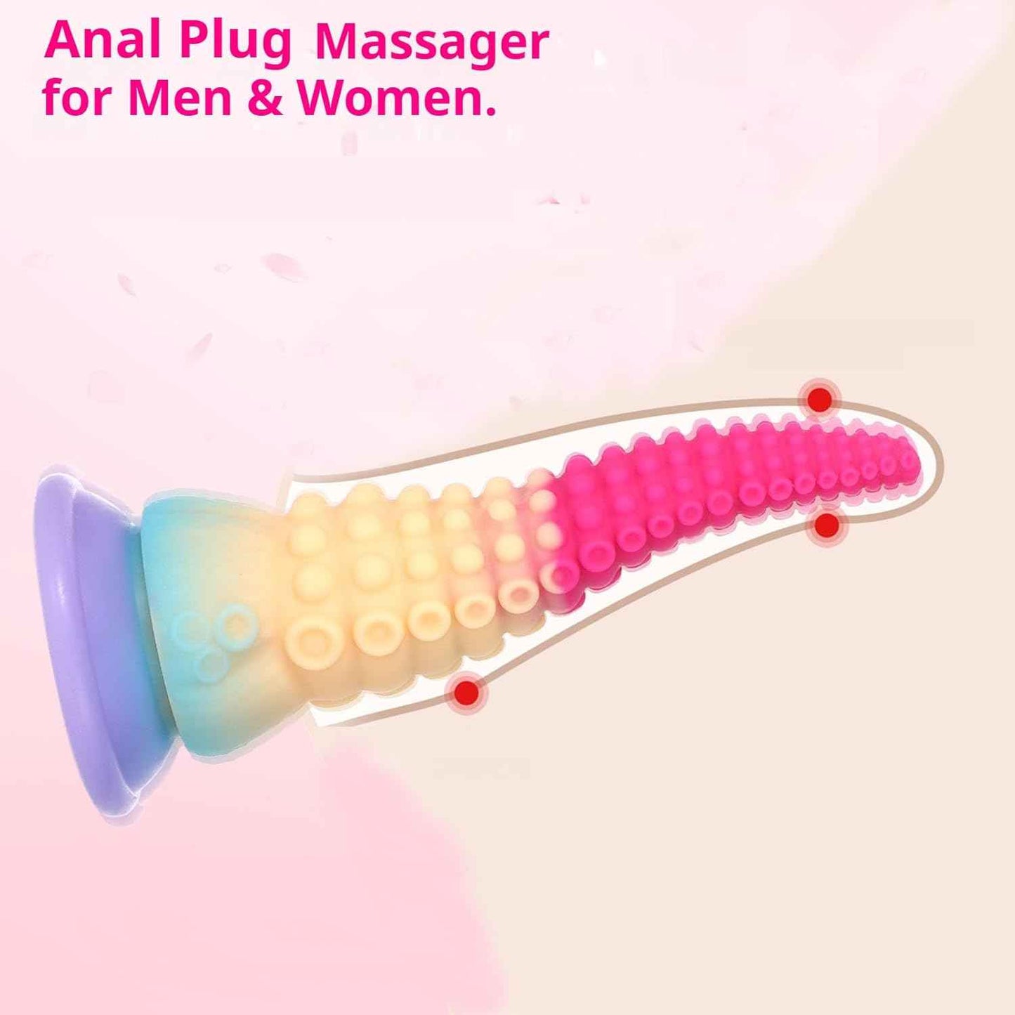 SWEETLORY Fantasy Tentacle Dildo 9in Liquid Silicone Suction Cup