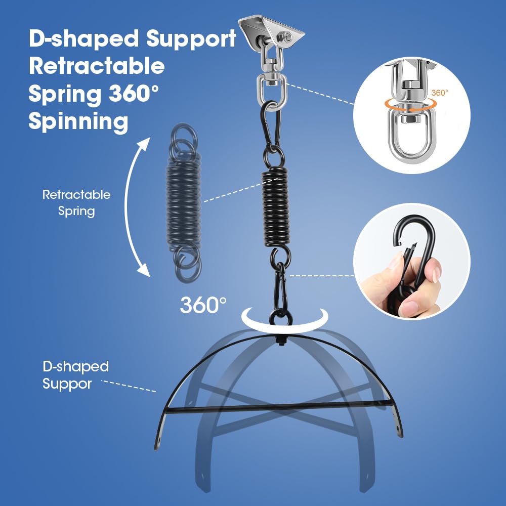 Adult Sex Swing for Couples 360° Spinning – 2-in-1 BDSM Bondage Kit with Premium Stand, Thick Padded Straps & Adjustable Restraints, Erotic Leather Swing Toy