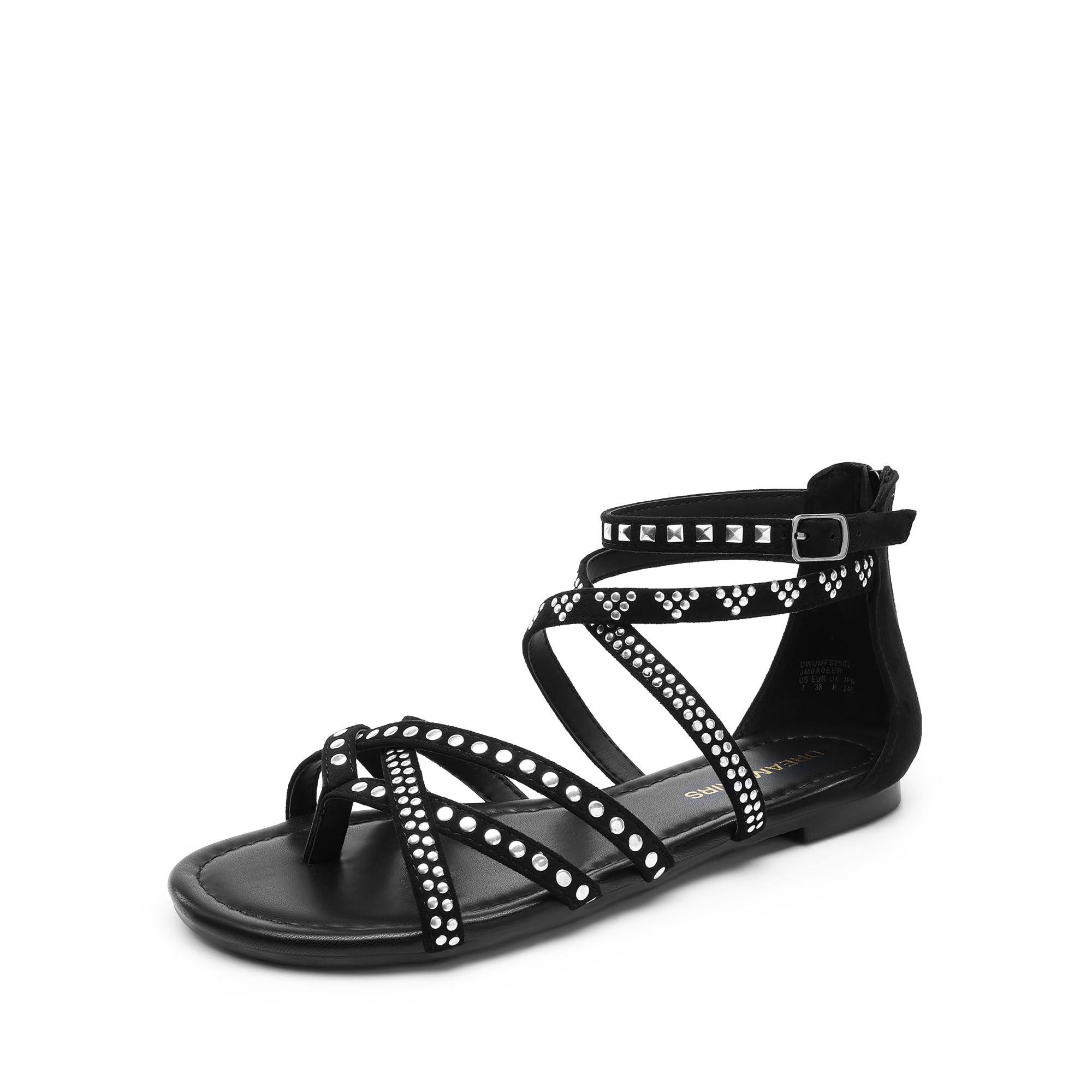 DREAM PAIRS Women's Dressy Gladiator Summer Cross Strappy Sandals Comfort Flat Casual Beach Fisherman Thong sandals