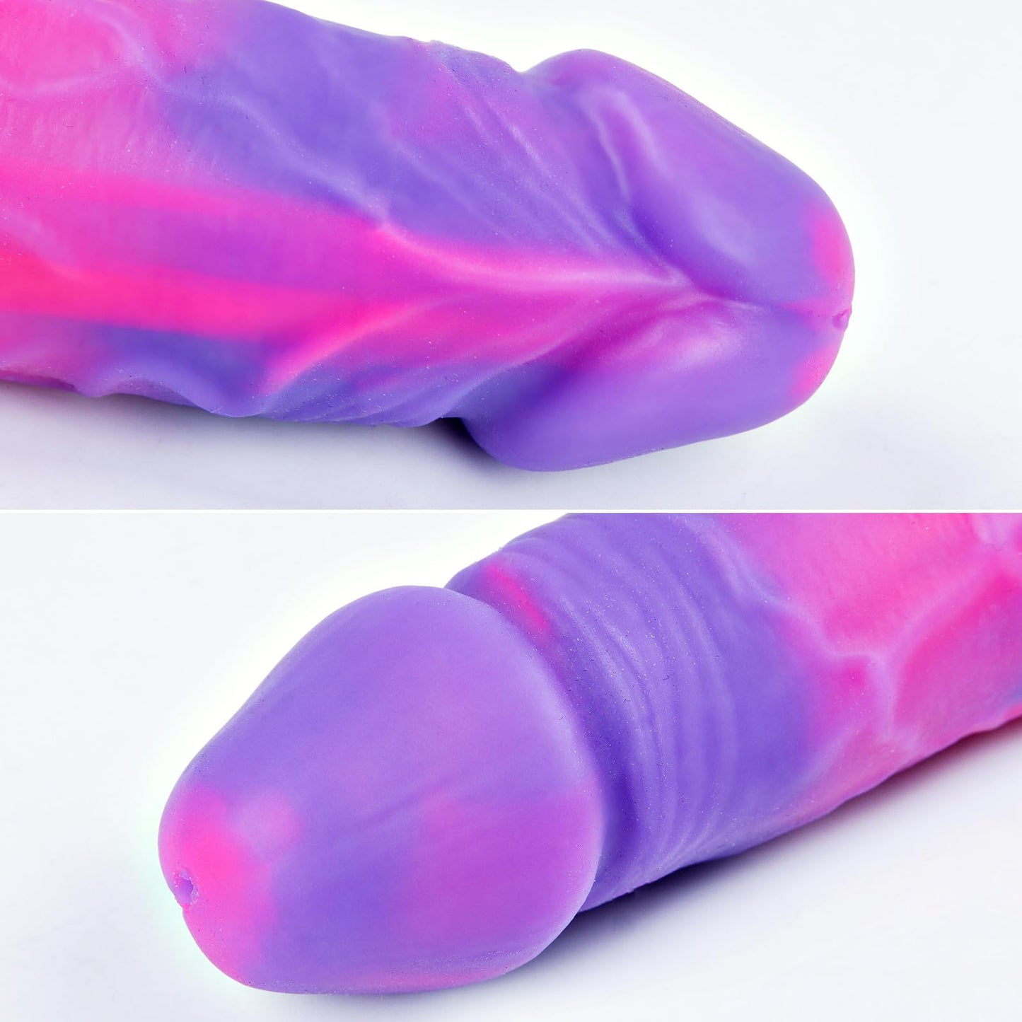 9.8 * 1.3 Inch Realistic Silicone Double Ended Sided Dildo with Veins