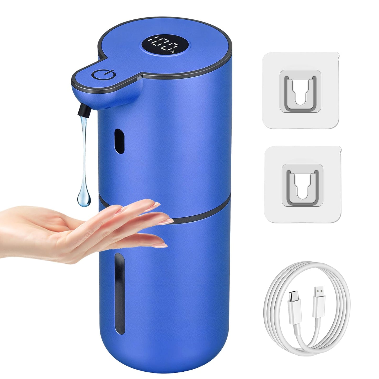 OHIFAST Automatic Soap Dispenser Touchless, USB Rechargeable Smart Hand Soap Dispenser, 6-Level Adjustable, 12.8oz/380mL Wall Mounted for Bathroom Kitchen Dish Soap
