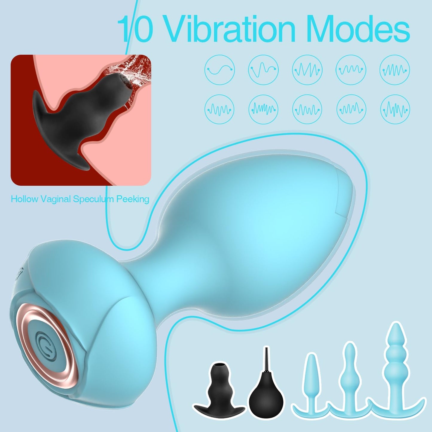 Sex Toys Butt Anal Plug - 6 Pack Training Kit Set Silicone Vibrating Butt Plug with Remote Control Adult Toys for Women, Men, Couple and Beginners