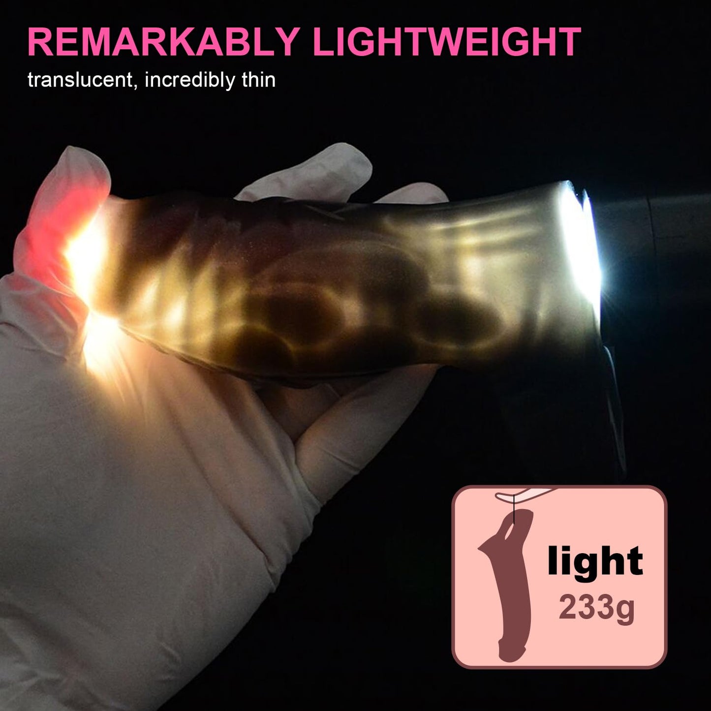 Realistic Glow G-spot mimics Animal Dildo Sleeve for Women, Stretchy Stretch Good, Glow in The Dark, ano-Vaginal Dildo Sleeve Sex Toy, Adult Toy Novelty for Couples