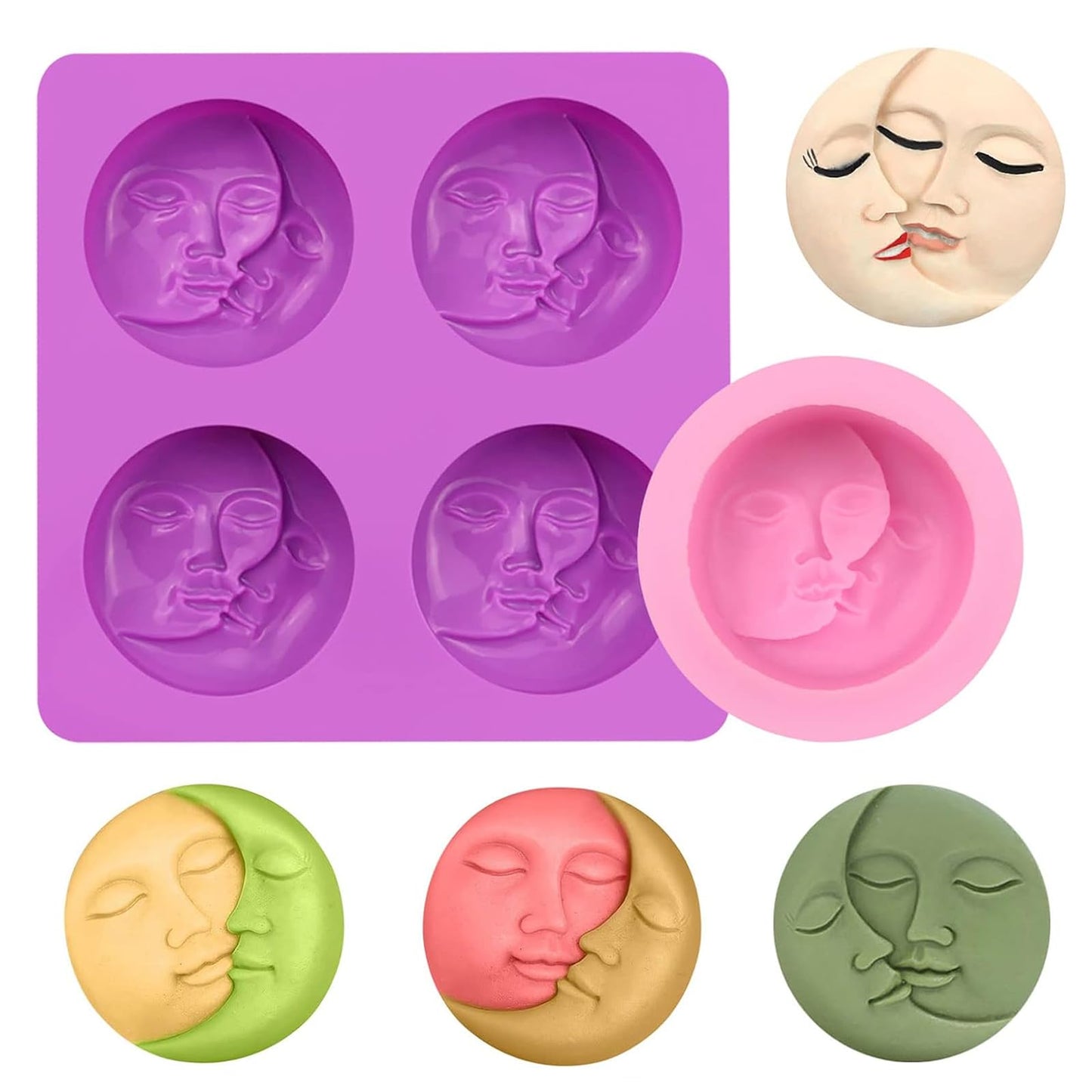 Silicone Soap Molds, Different Cavities Soap Mold with Different Shapes, Perfect for Soap Making, Handmade Cake Chocolate Desserts Biscuit Pudding Teacake Jelly