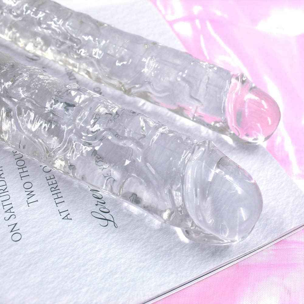 Umania Double-Ended Realistic Dildo Clear TPE Flexible