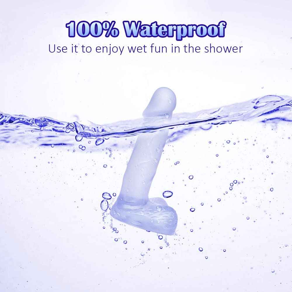 4 Inch Realistic Mini Dildo,Beginner Anal Plug,Soft Dildo with Curved Shaft and Balls,Adult Sex Toy Women Men Couples.Experience Multi-Purpose Mini Style