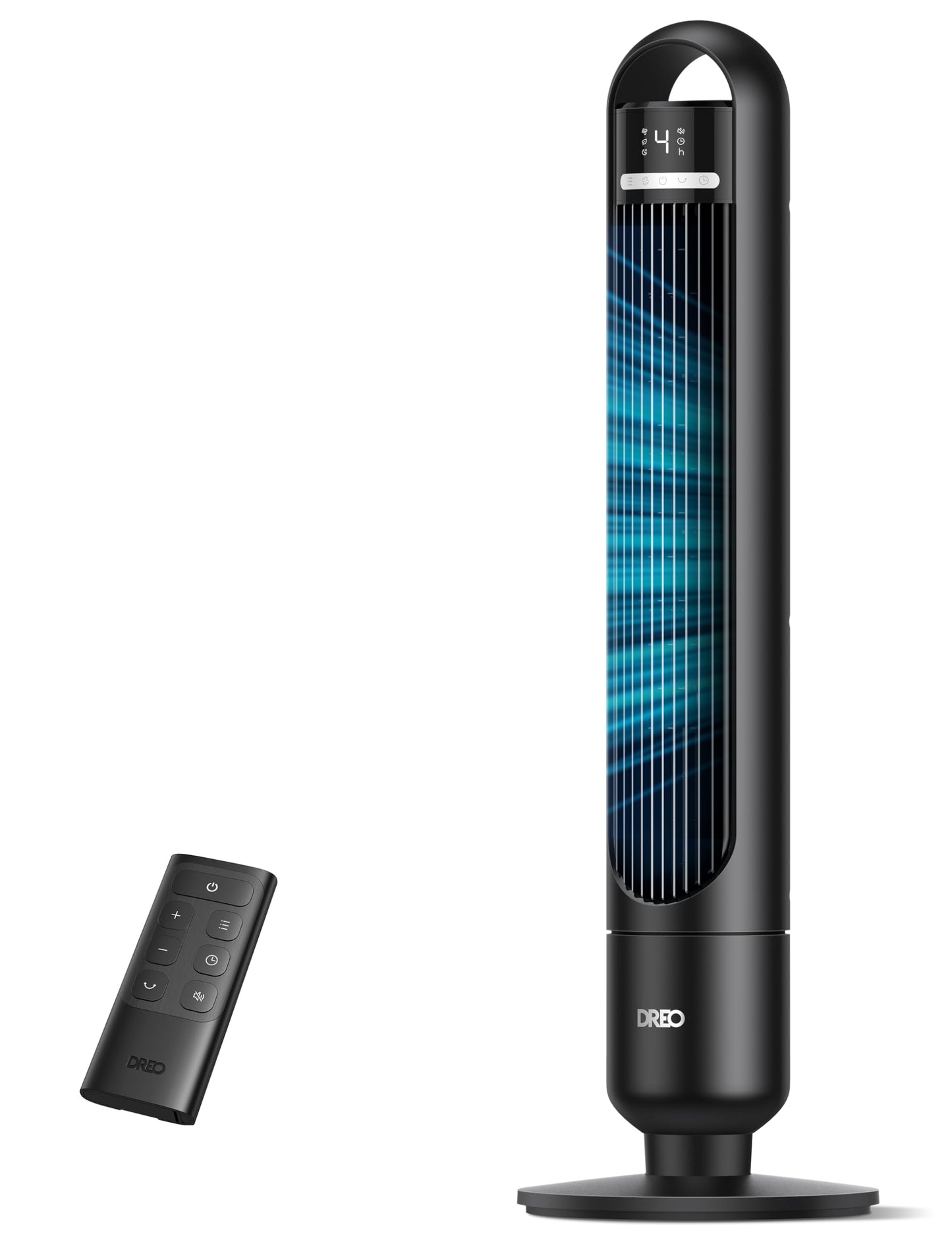 DREO Tower Fan for Bedroom, 90° Oscillating Standing Fans for Room with 4 Speeds, 3 Modes, 28dB Quiet for Sleep, 25ft/s Velocity, 8H Timer, Remote, Living Room, Office, Home, TF117