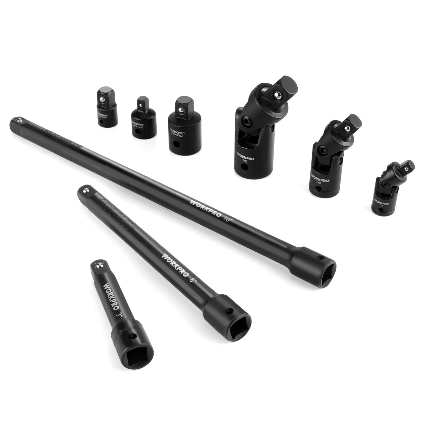 WORKPRO 18-Pieces Drive Tool Accessory Set+WORKPRO 9 PCS Socket Accessory Set
