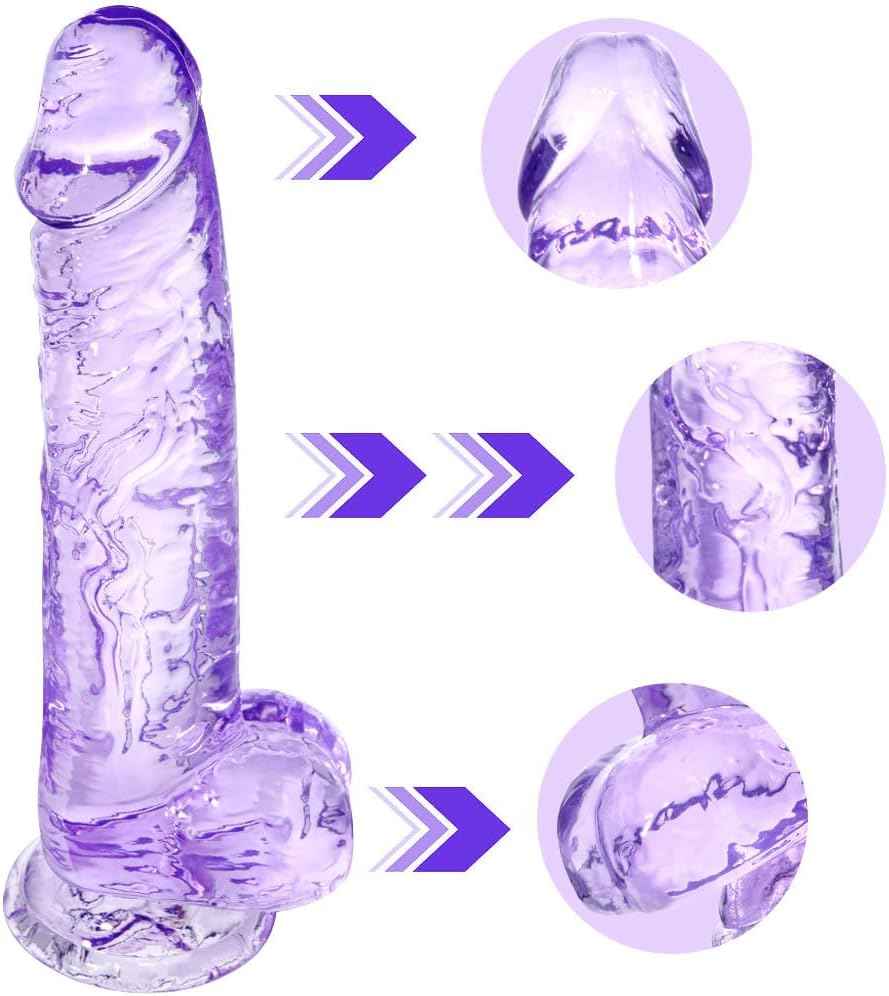 Umania Realistic Suction Cup Dildo 8.2in TPE Purple